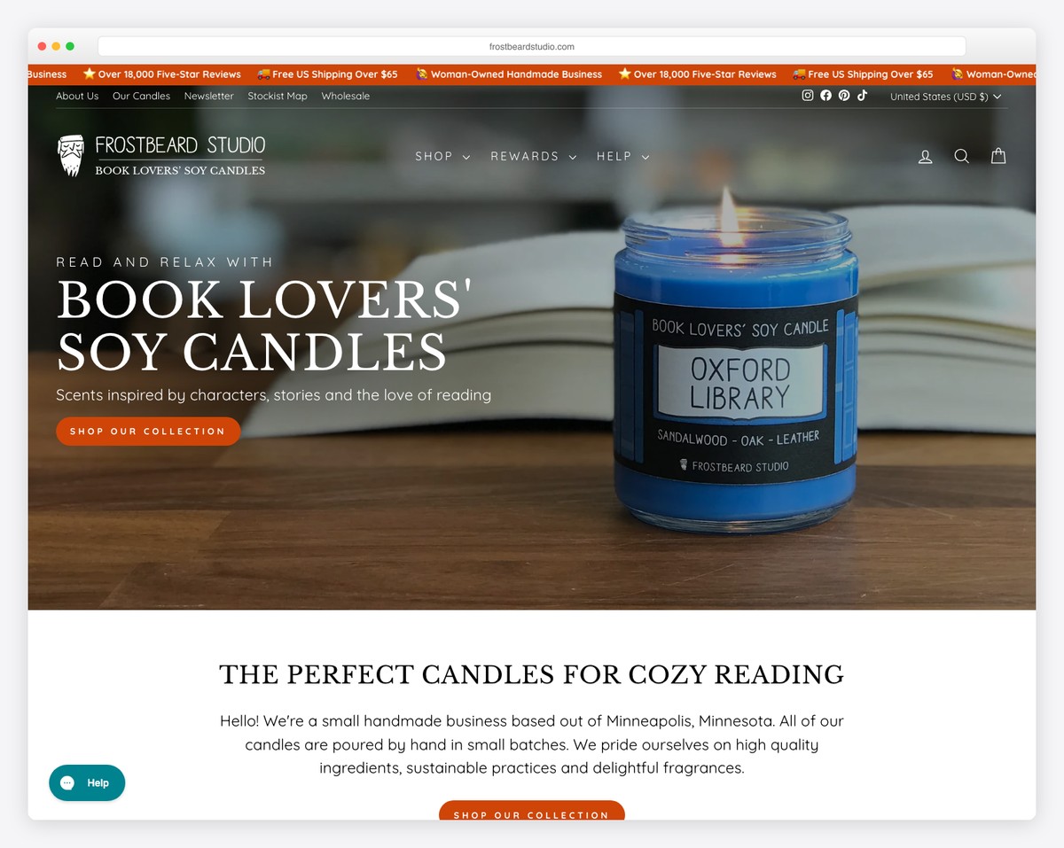 frostbeard studio website example