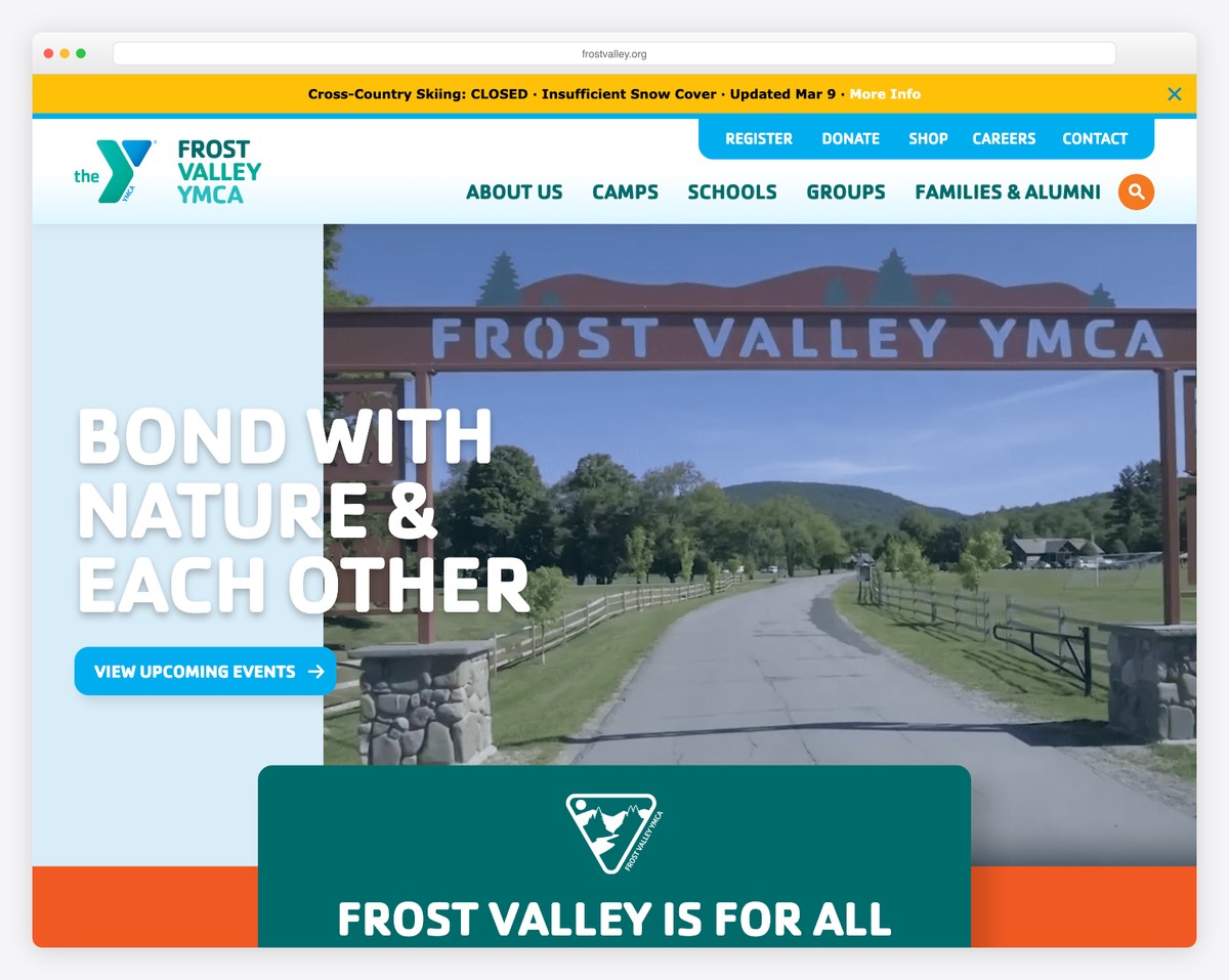 frost valley ymca website example