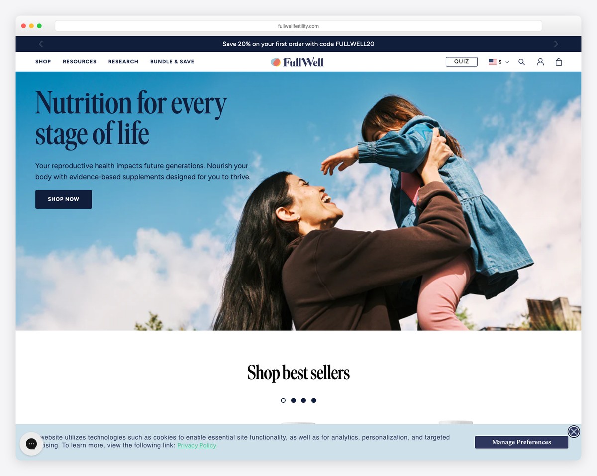 fullwell fertility website example