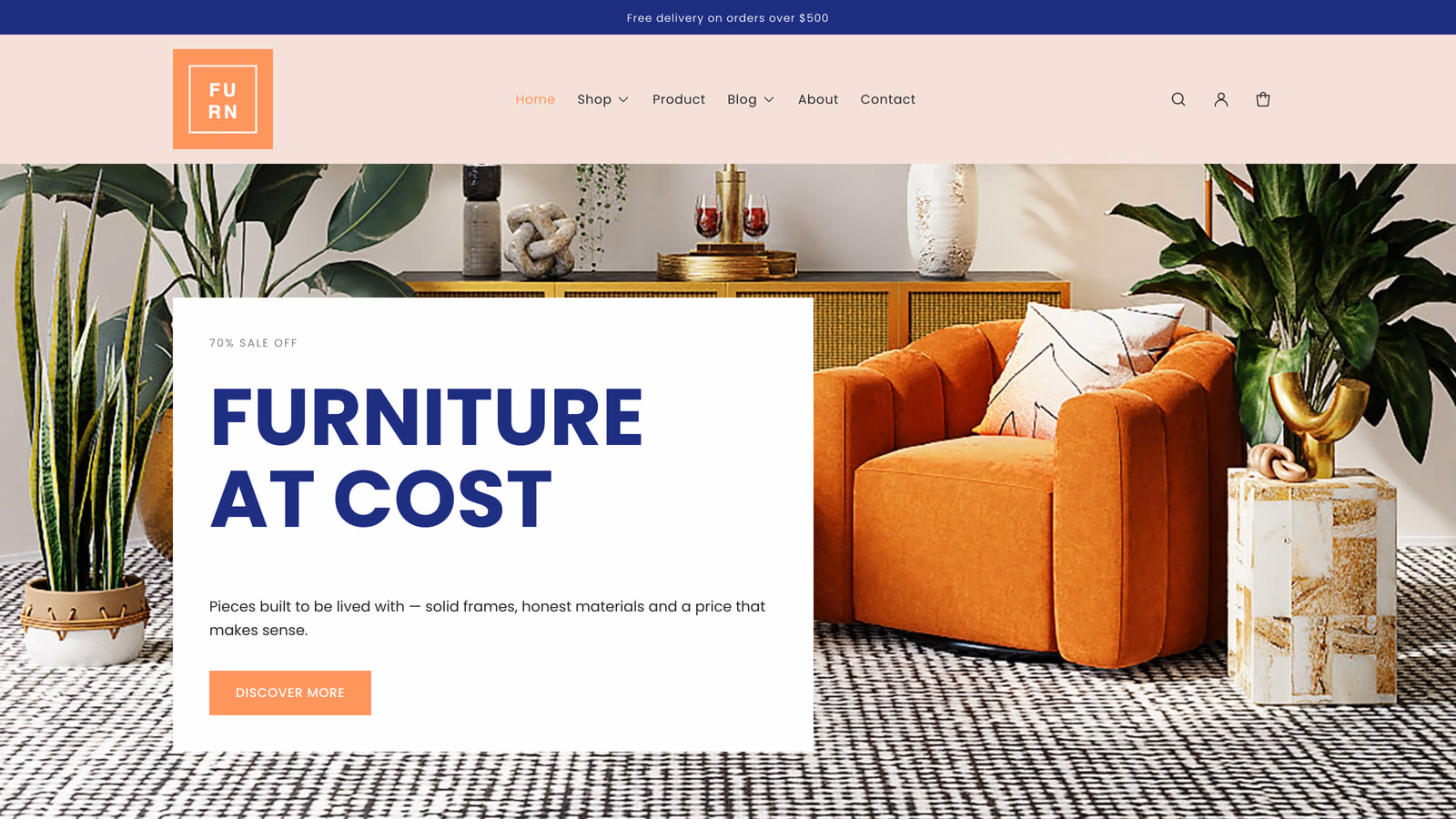 Furn furniture eCommerce HTML template