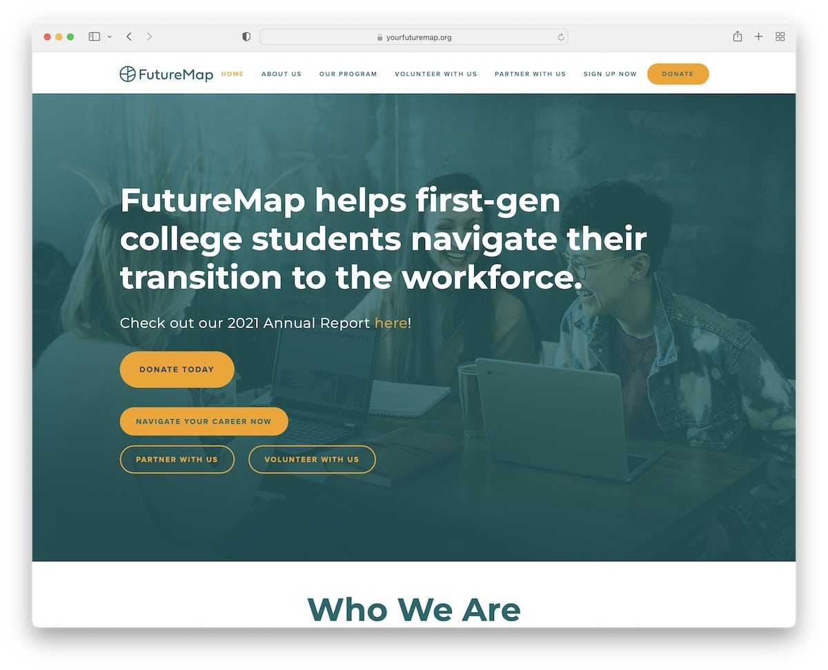 futuremap nonprofit website