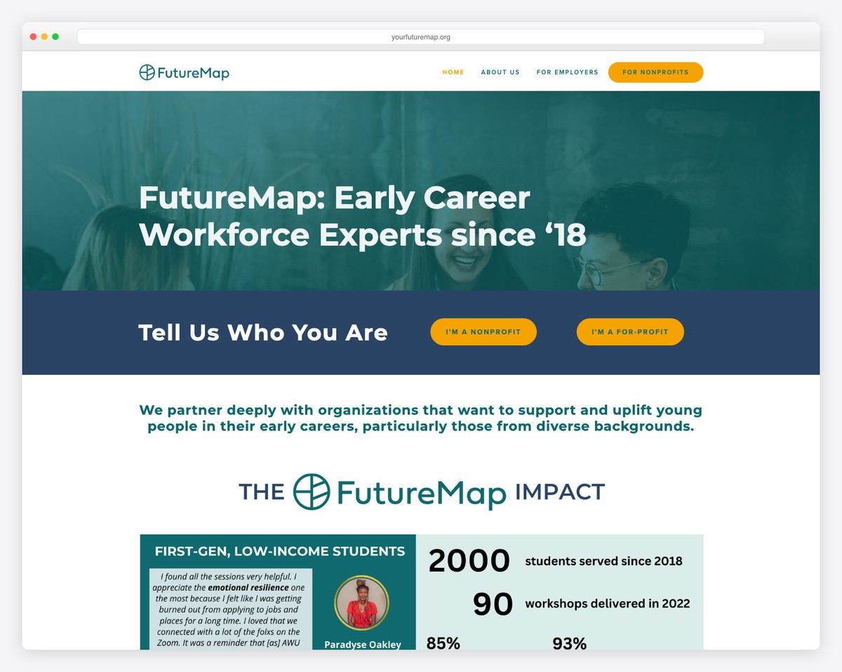 futuremap nonprofit website