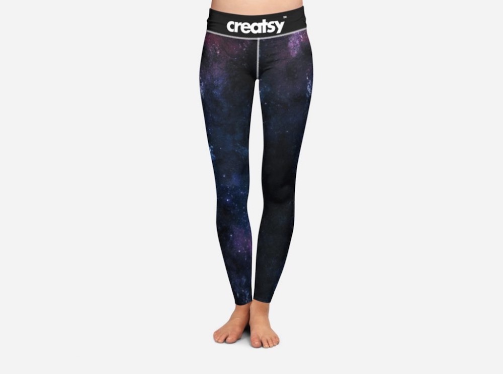galaxy design leggings free mockup