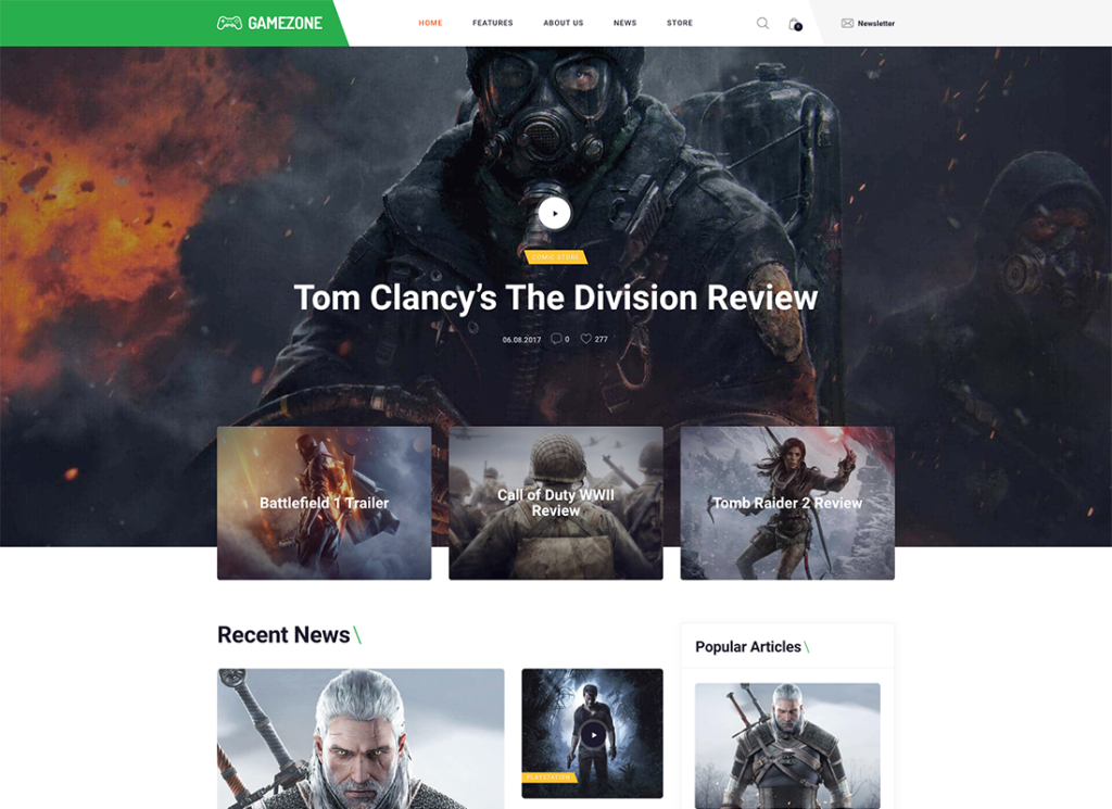 Gamezone - Video Gaming Blog & Esports Store WordPress Theme