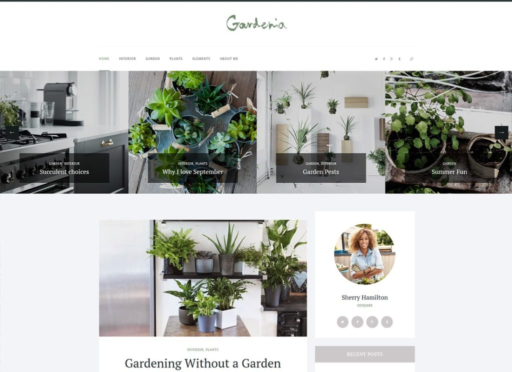 Gardenia - Gardening Blog WordPress Theme 