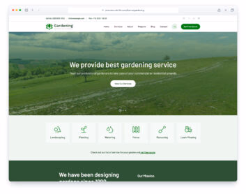 Gardening template preview