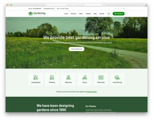 Gardening website template