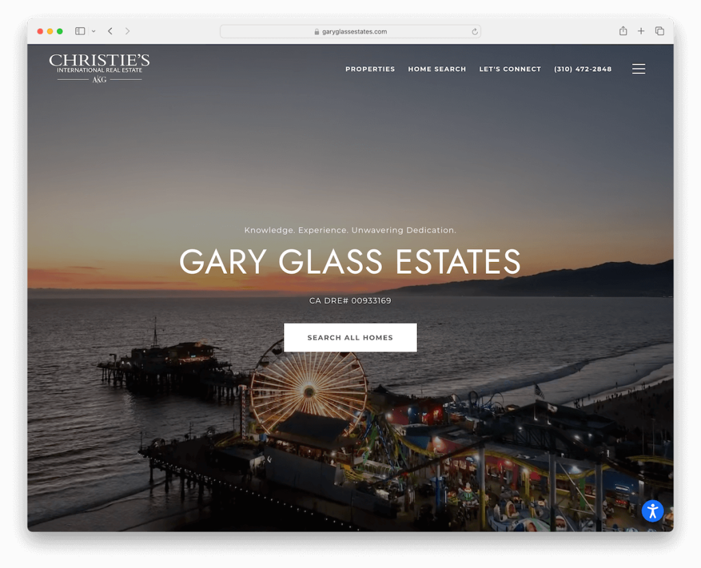 gary glass estates squarespace website