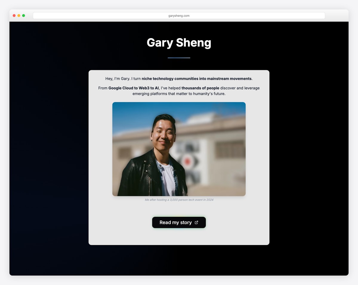 gary sheng Technologist resume website