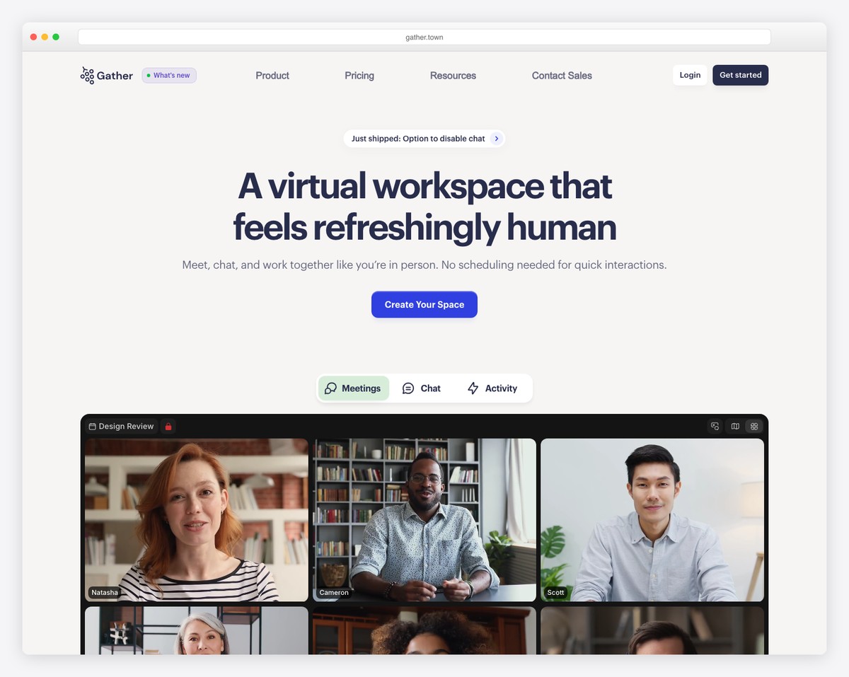 gather website example
