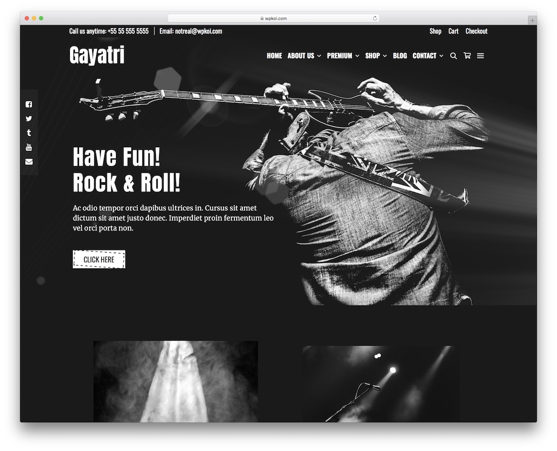 gayatri free music wordpress theme