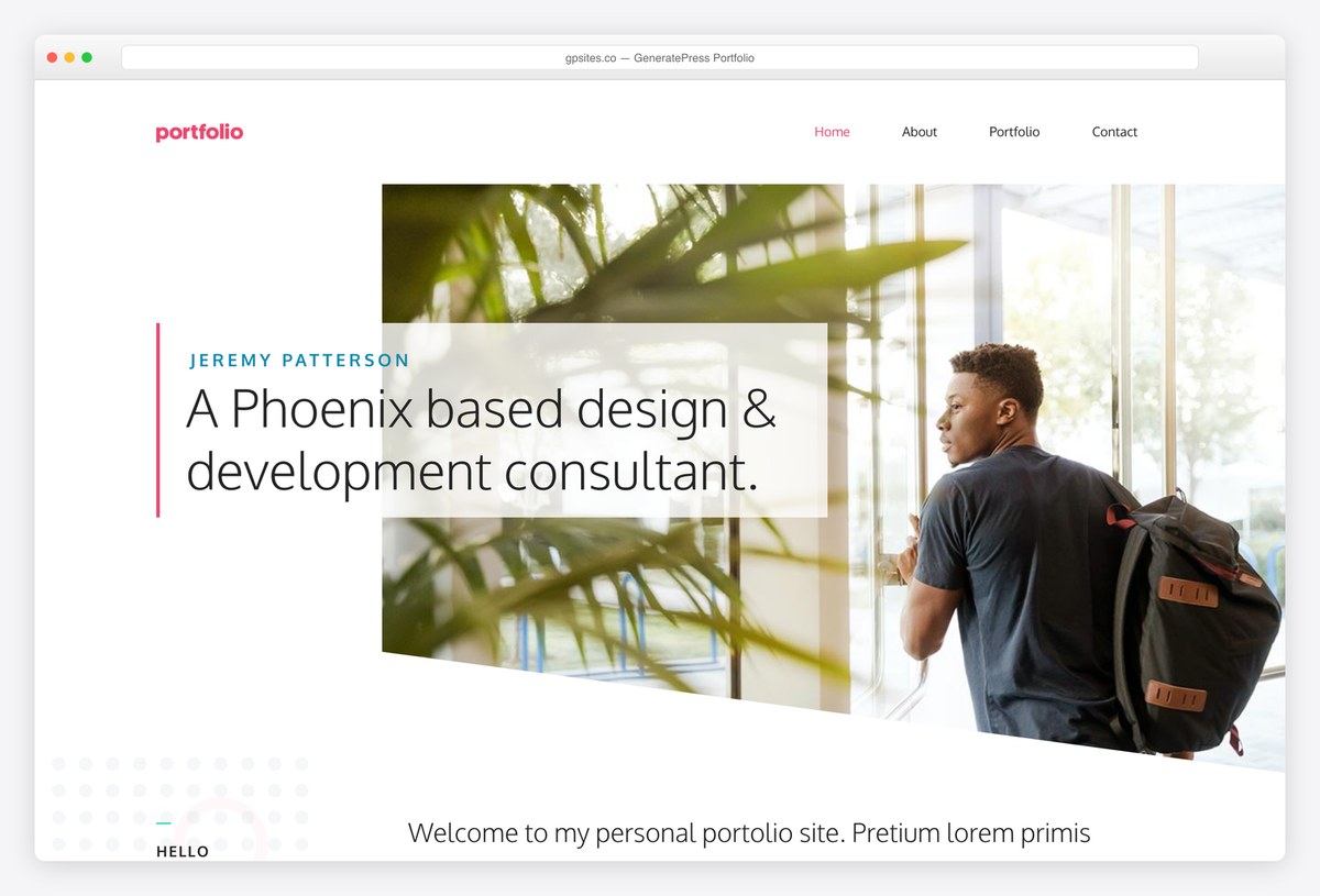 GeneratePress Portfolio demo site