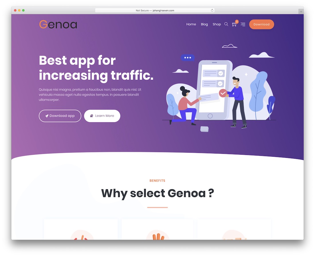 genoa software company website template