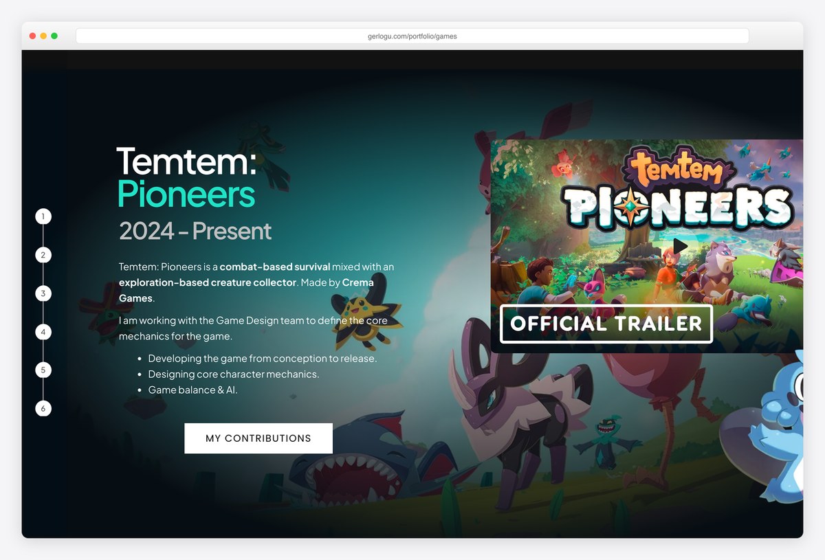 Germán López game designer portfolio games page