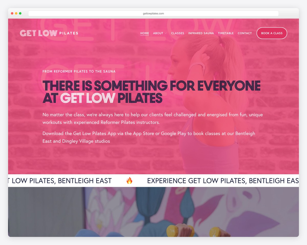 get low pilates website