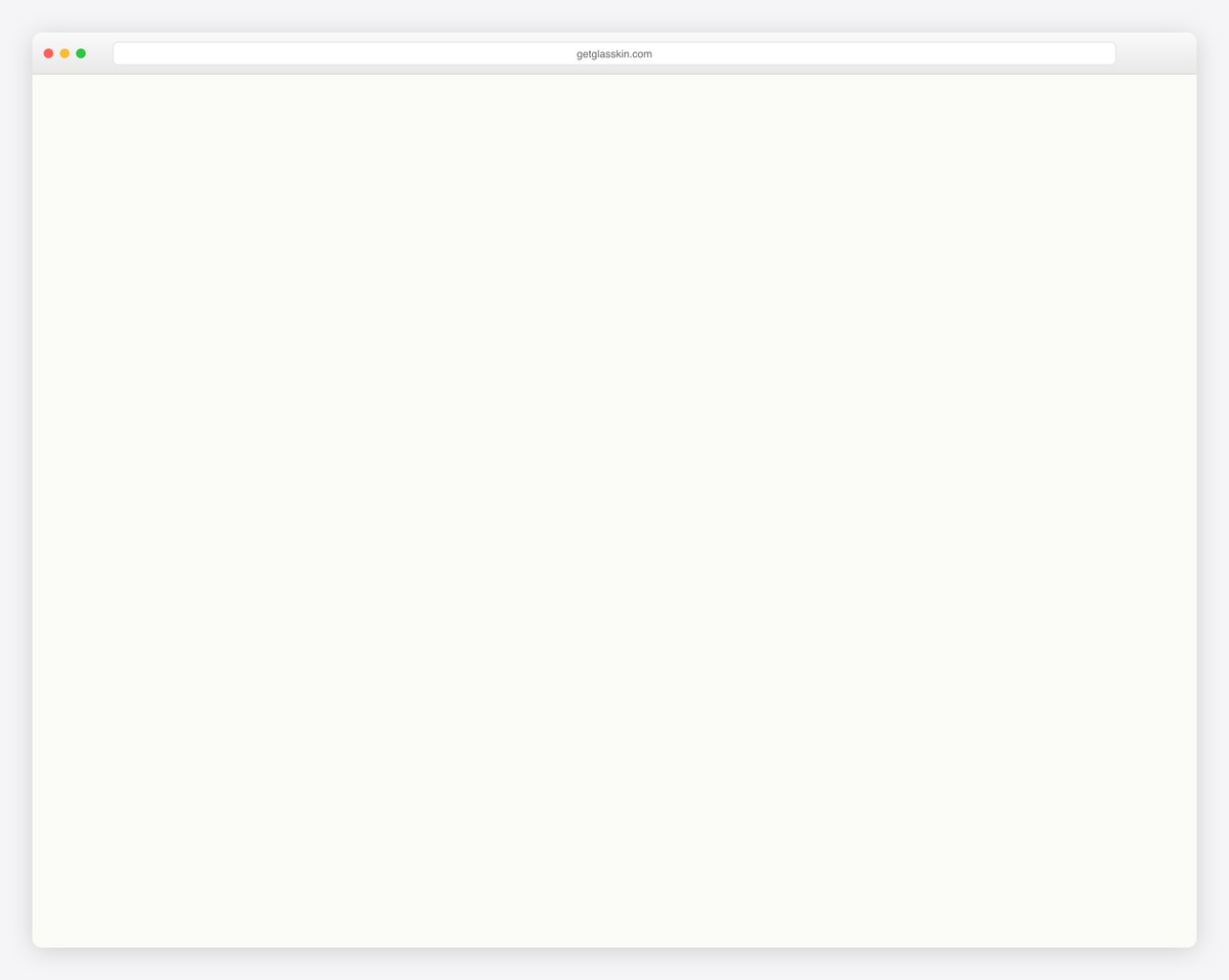 glasskin website example