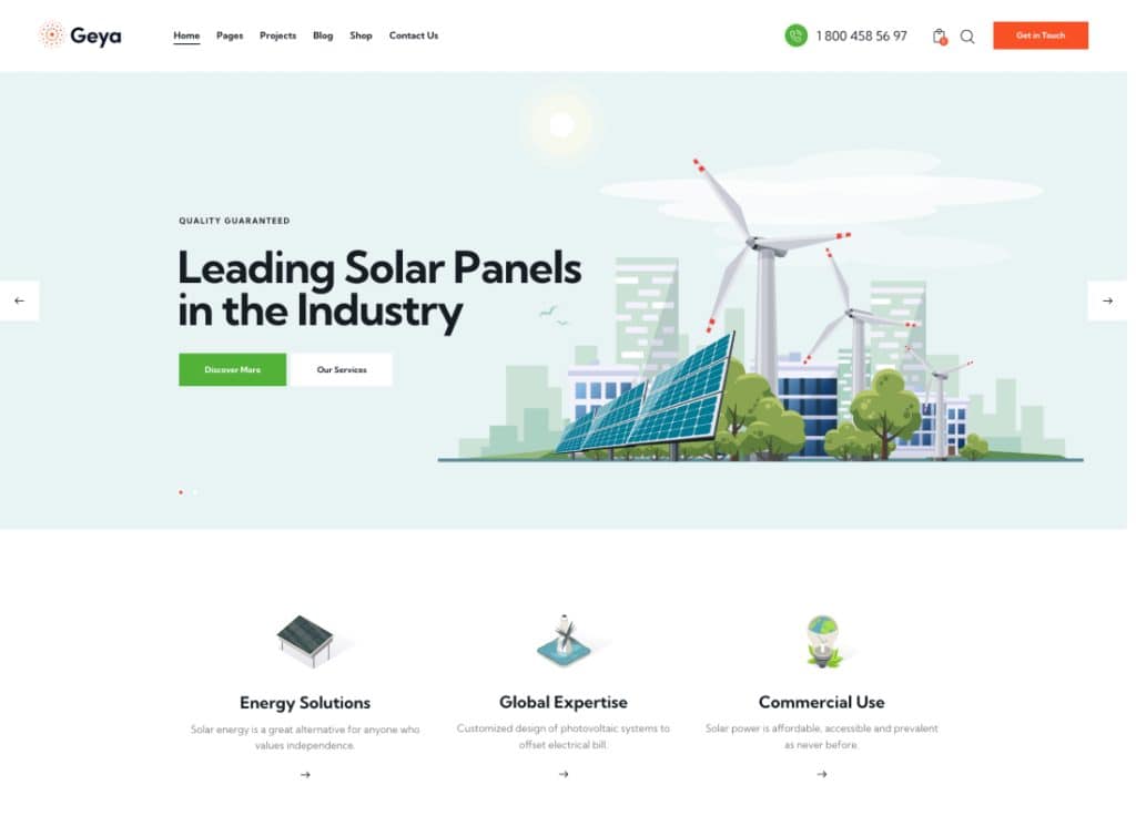 Geya - Renewable Energy & Ecology WordPress Theme
