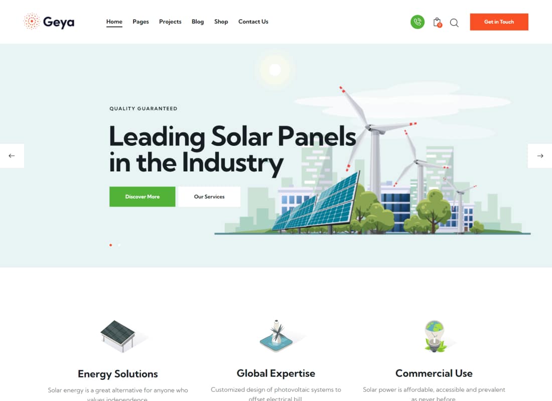 Geya | Renewable Energy & Ecology Protection WordPress Theme
