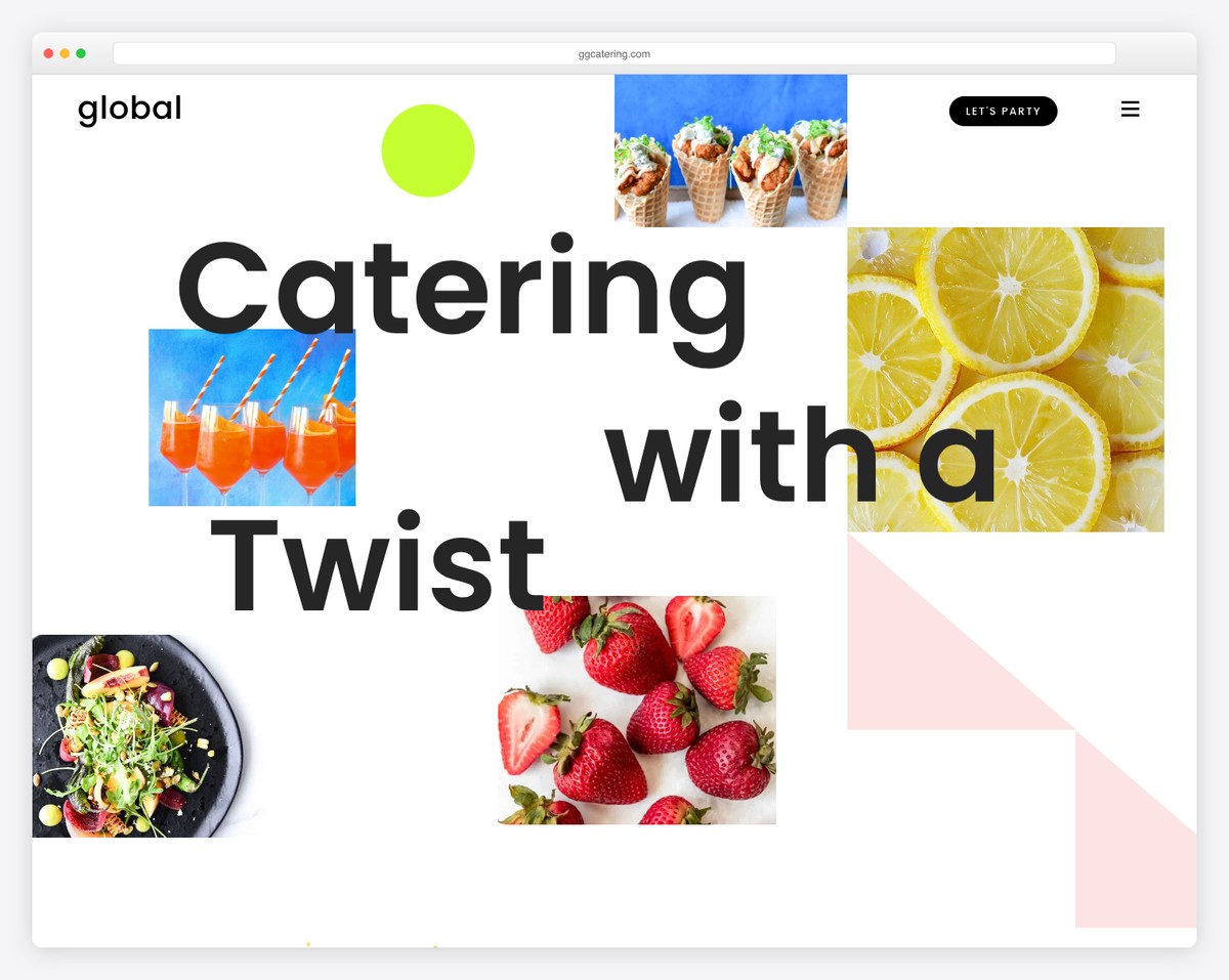 global gourmet catering website example
