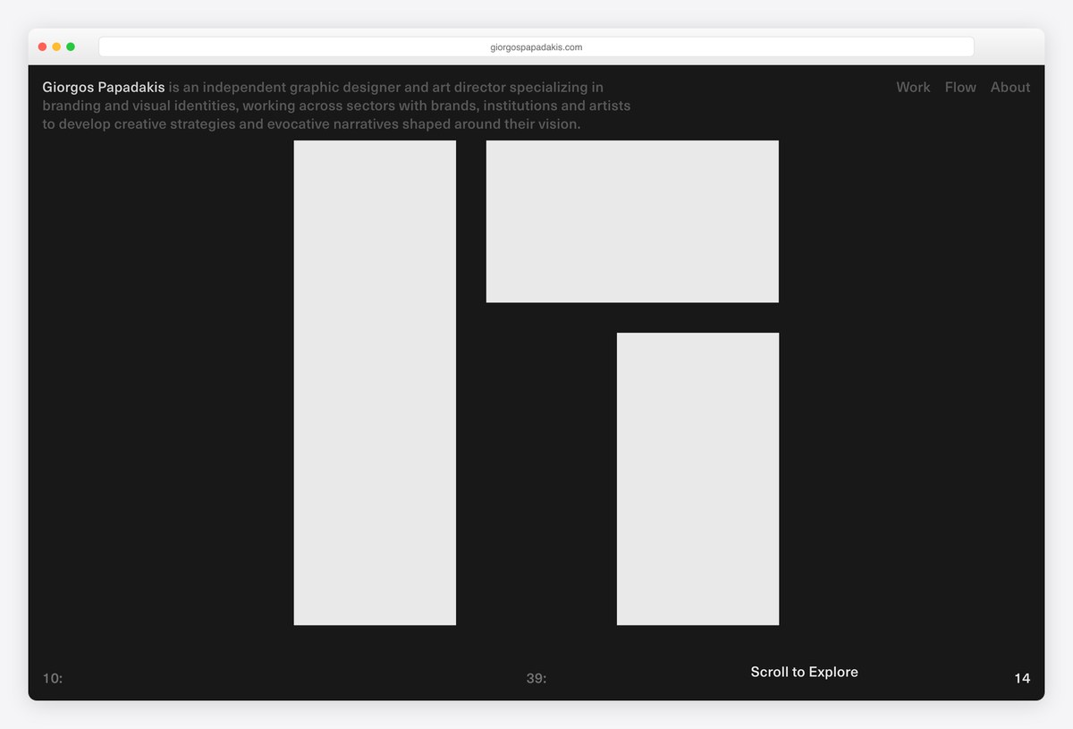 Giorgos Papadakis graphic design portfolio website