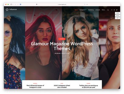 Glamour Magazine WordPress Themes