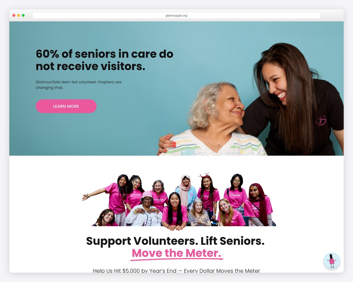 glamourgals nonprofit website