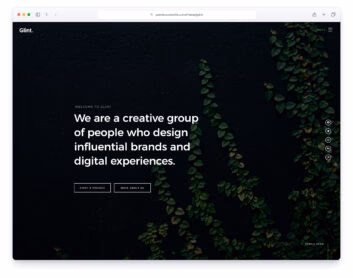 Glint website template