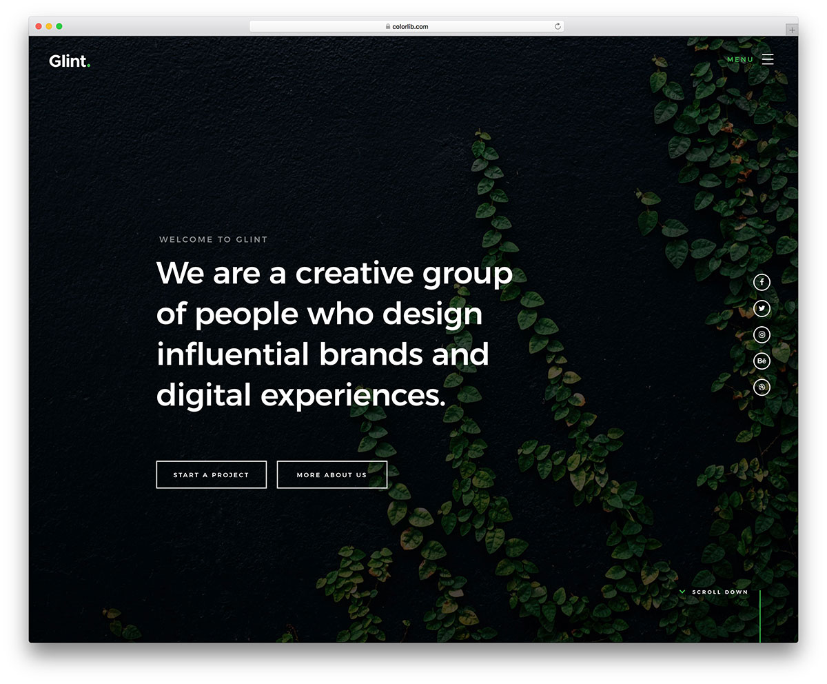 gling - one page landing page template