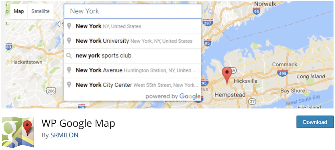 gmap embed google maps plugin