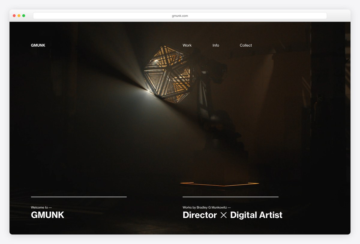 GMUNK (Bradley G. Munkowitz) motion director portfolio website
