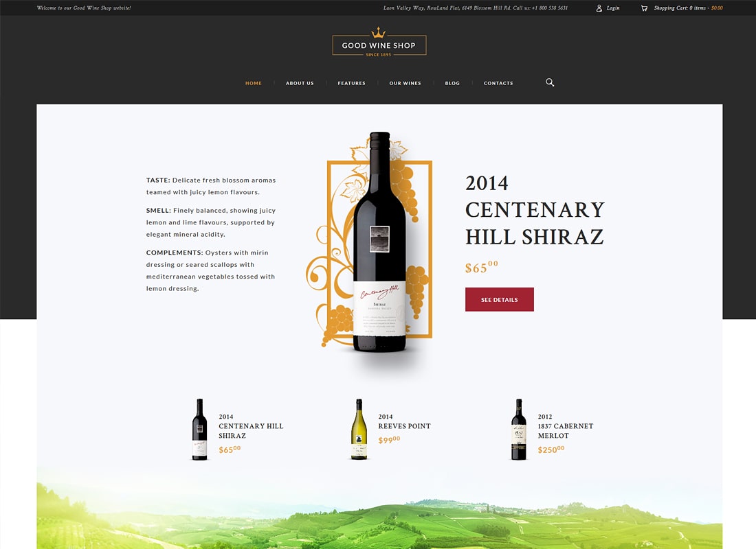 Good Wine | Wine House, Winery & Wine Shop WordPress Theme