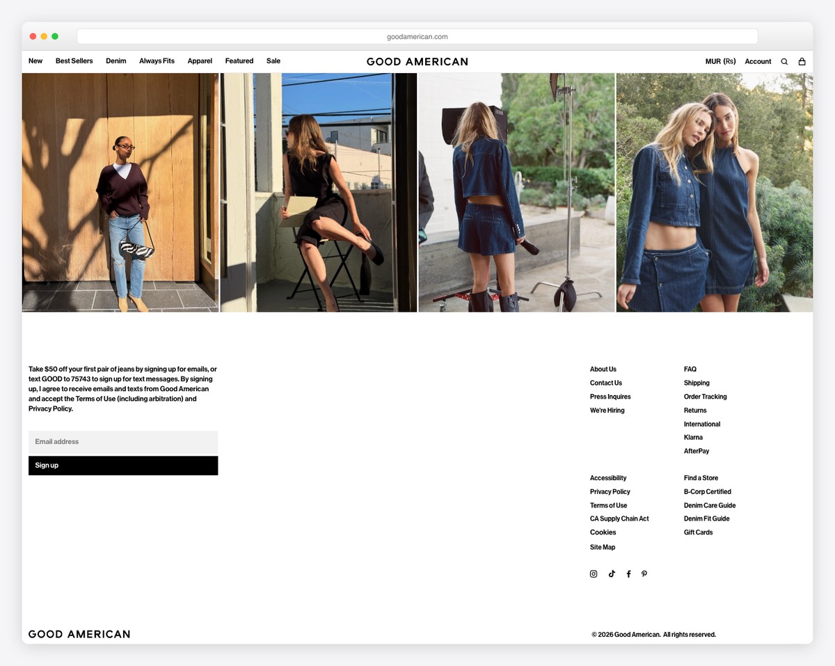 good american website example