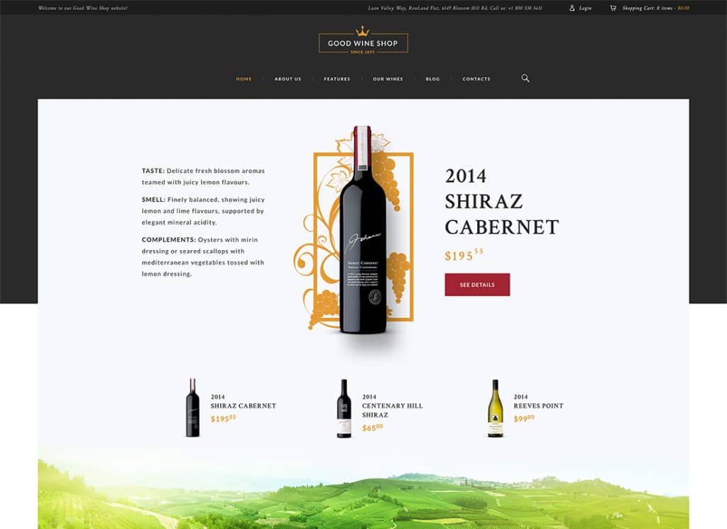 Good Wine - Vineyard & Winery Shop WordPress Theme
