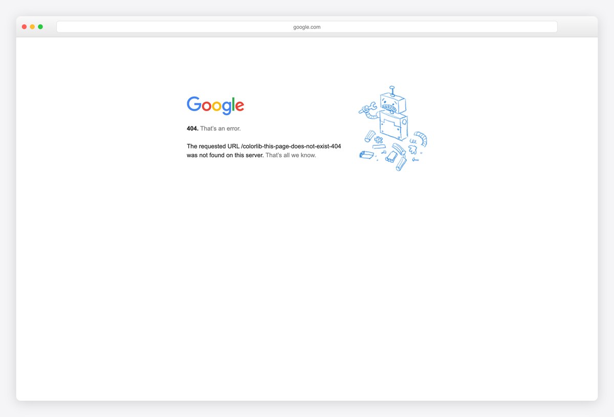 Google 404 page design