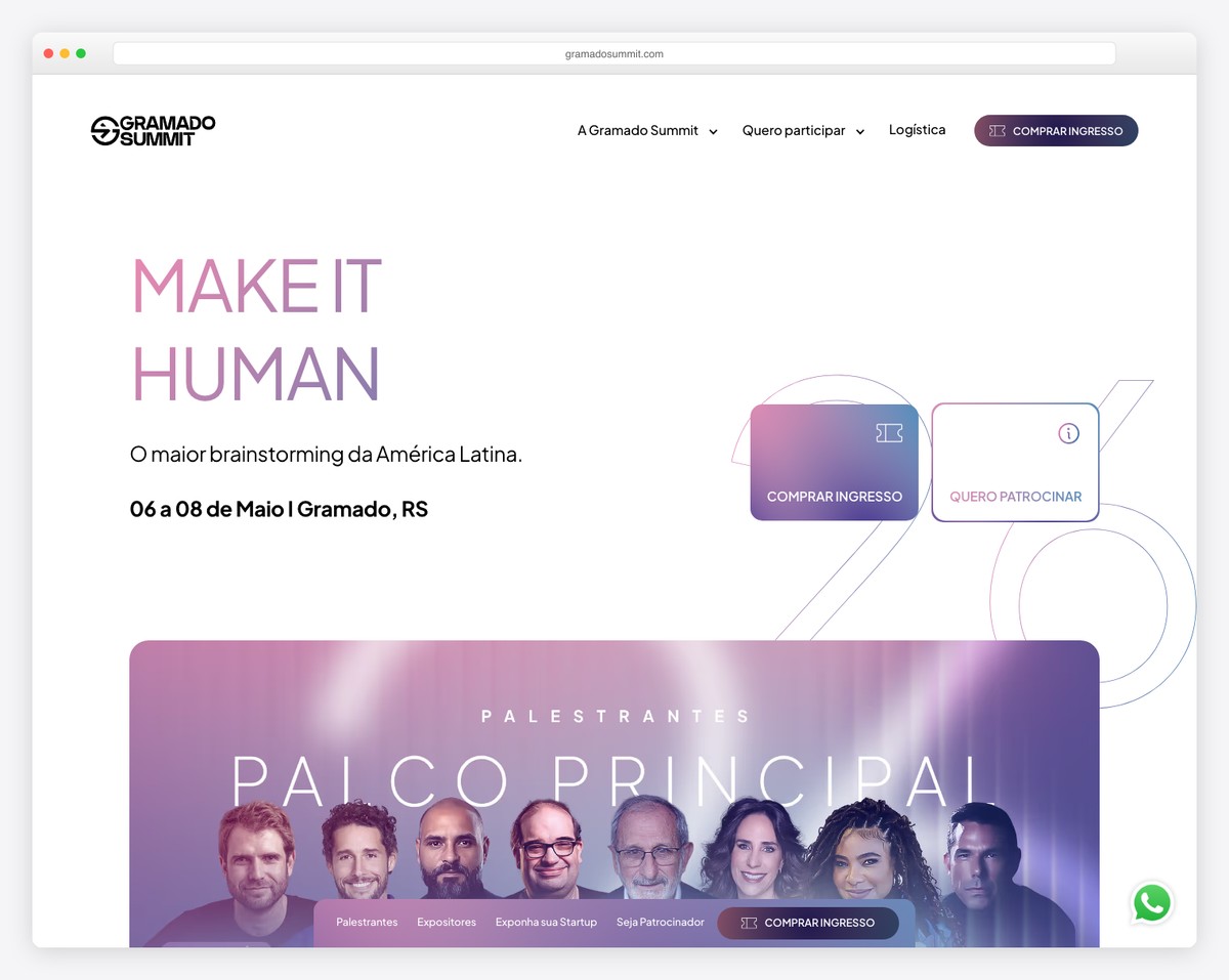 Gramado Summit website made with webflow website builder