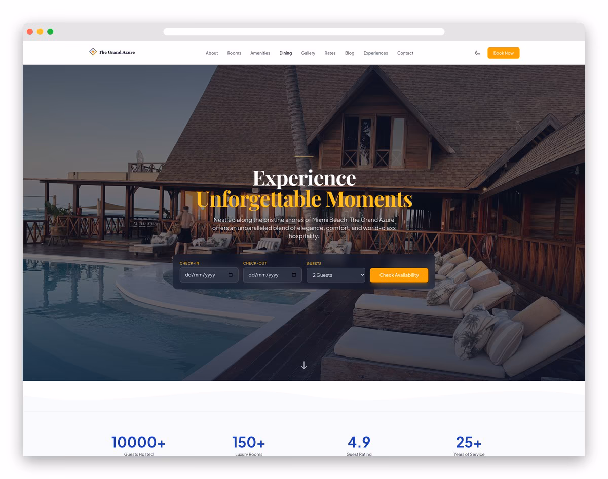 The Grand Azure - Astro and Tailwind CSS Template