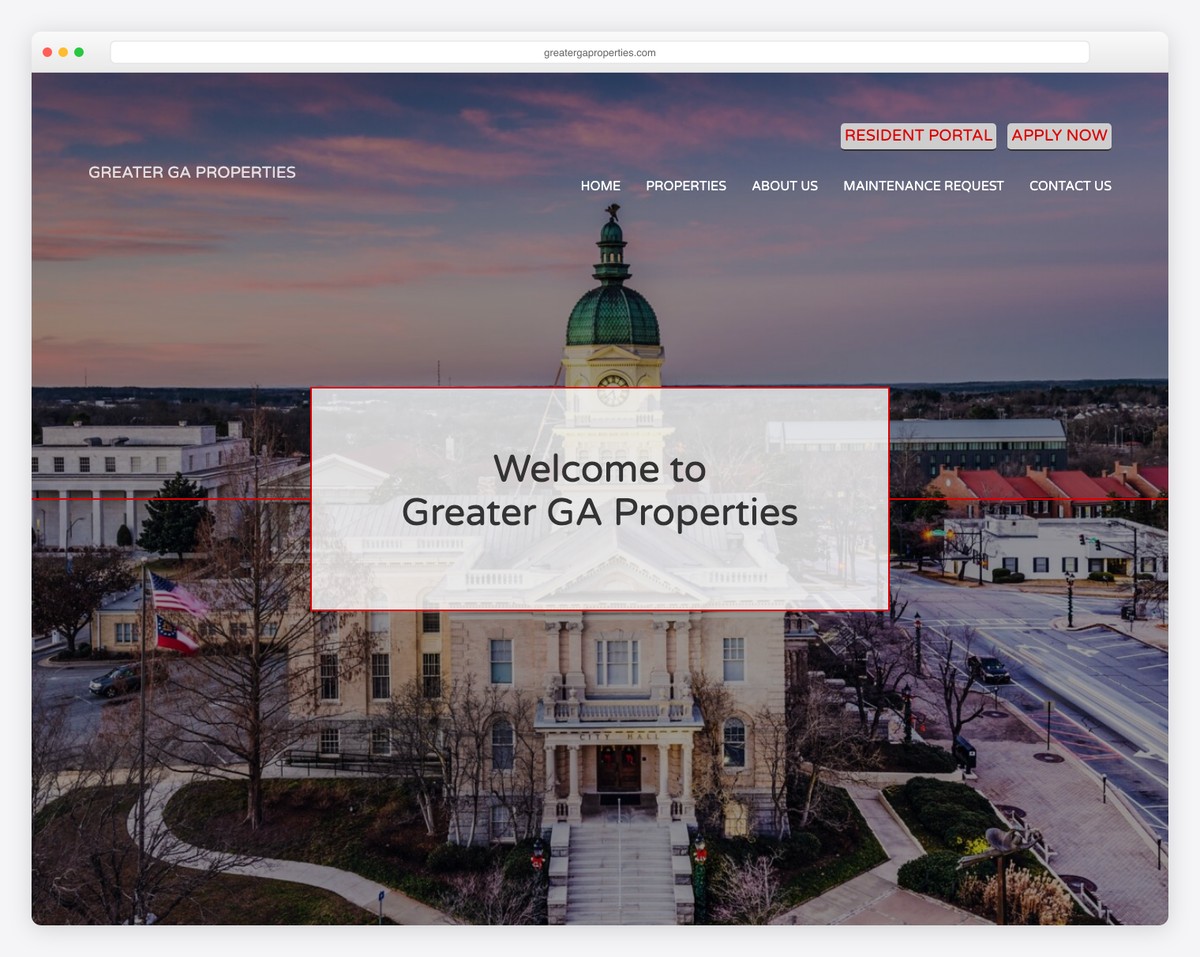 greater ga properties website example