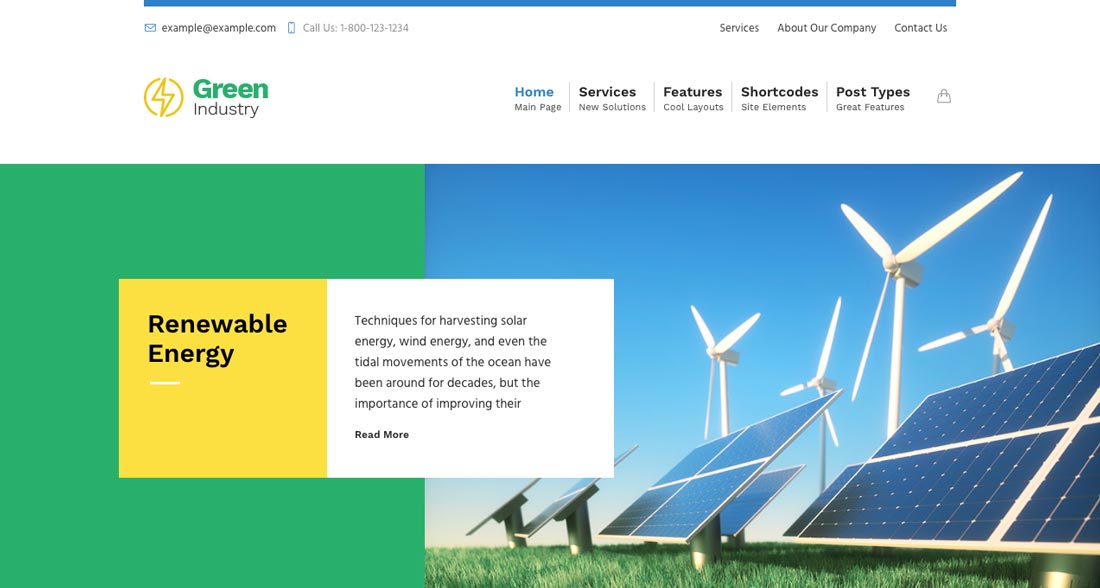 Alternative energy website templates