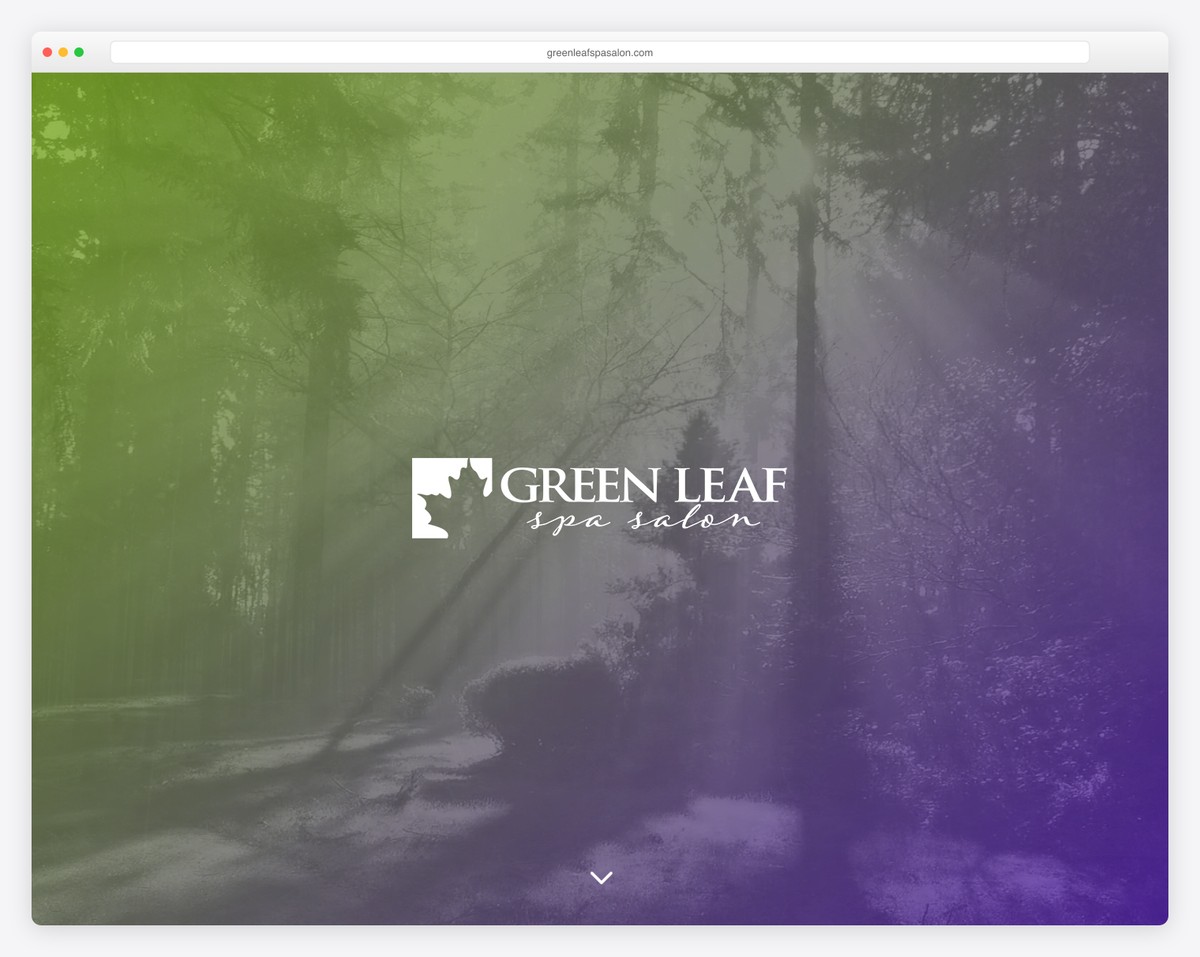 green leaf spa salon website example