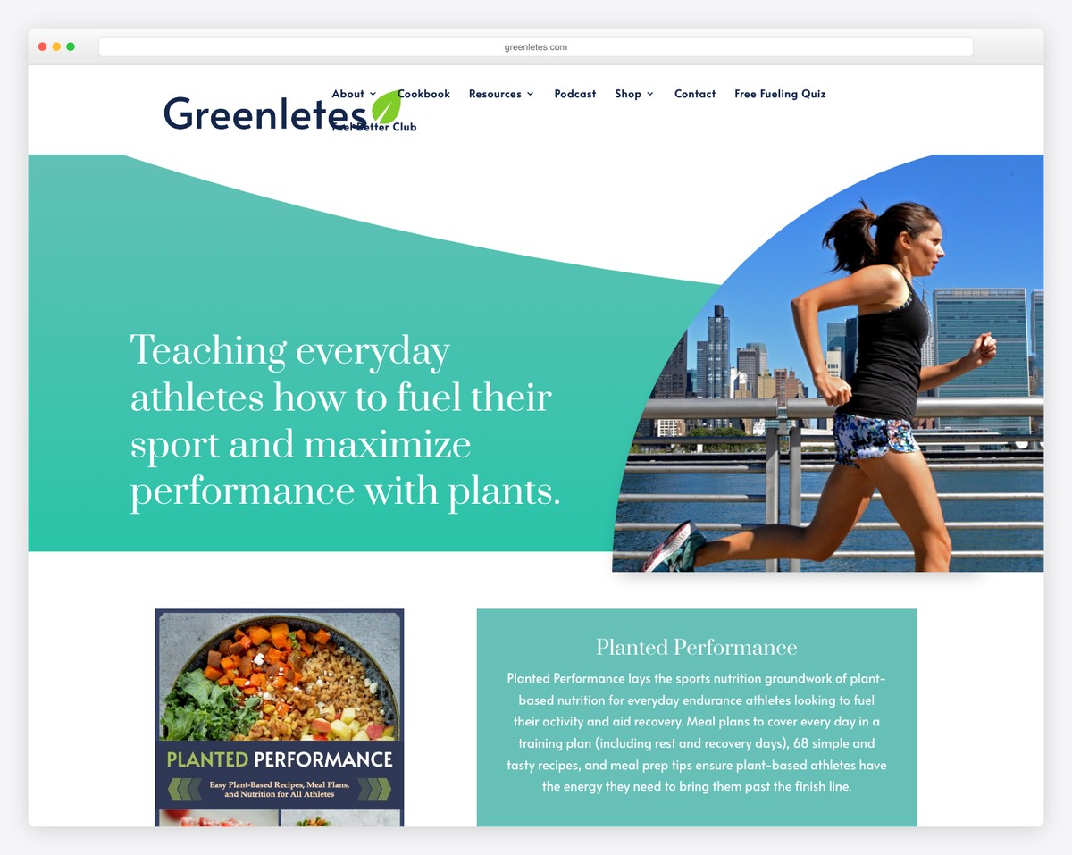 greenletes website example