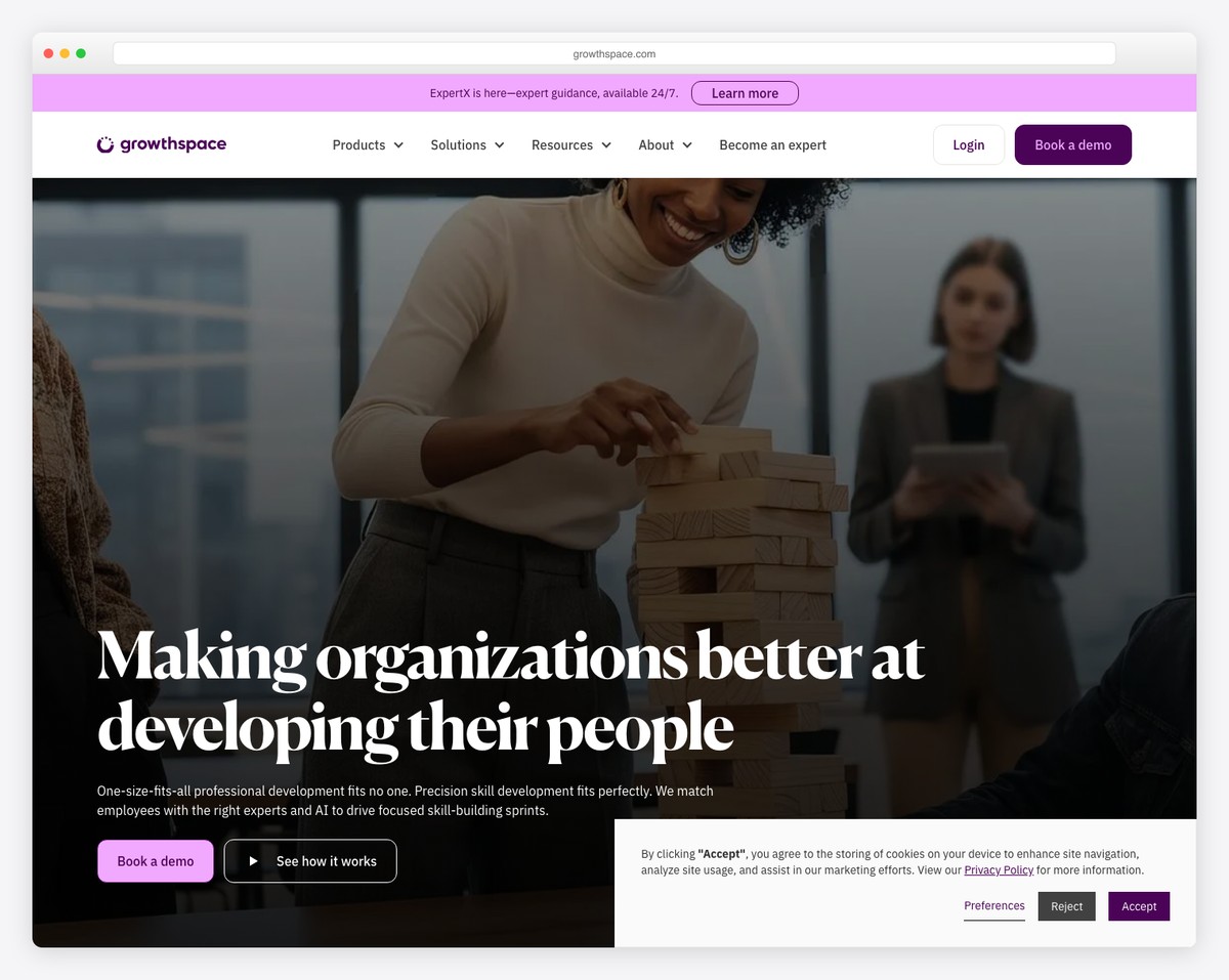 growthspace website example