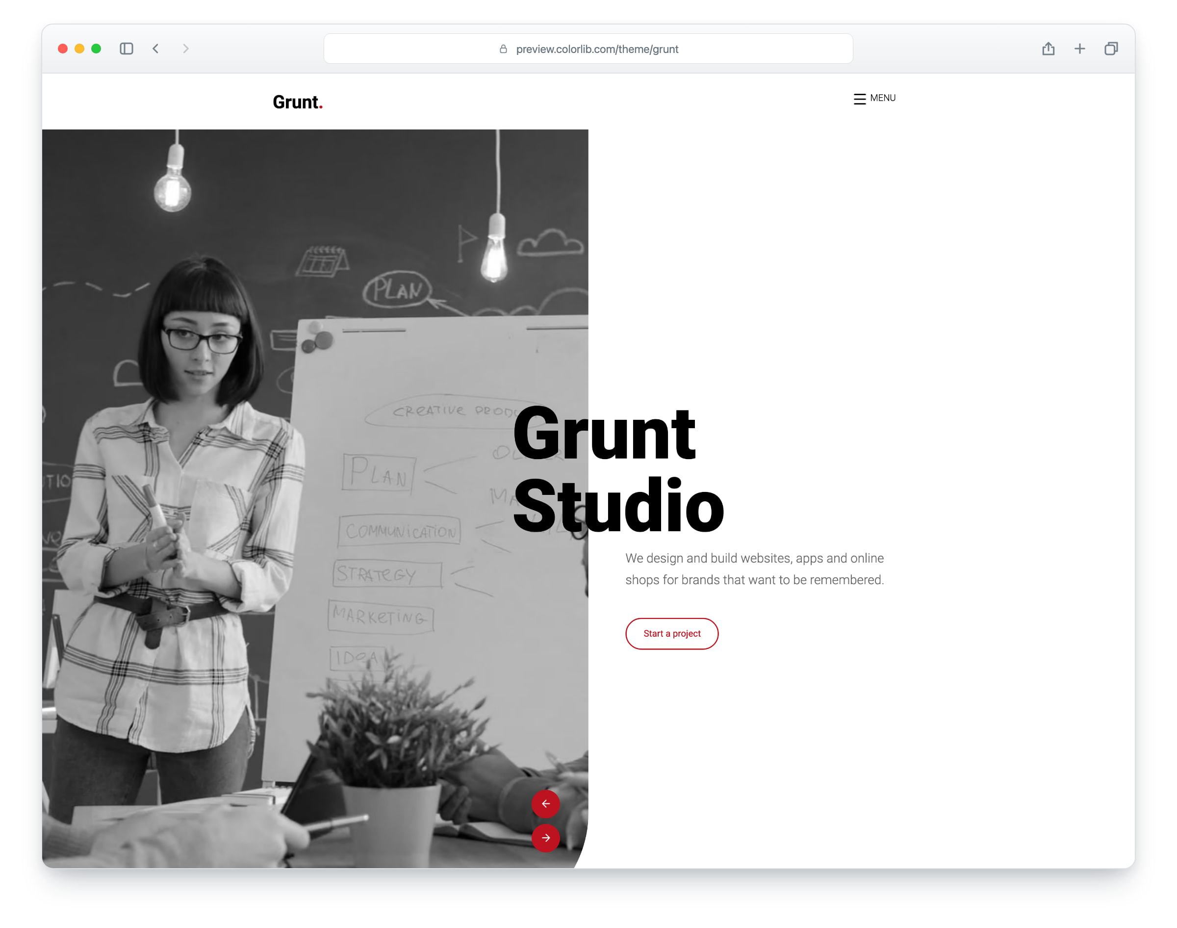 Grunt website template
