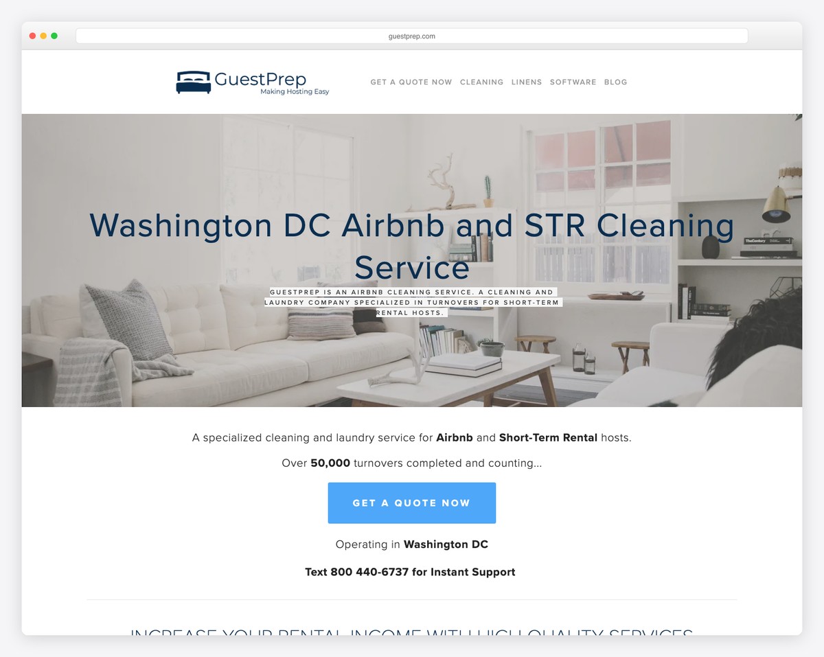 guestprep website example