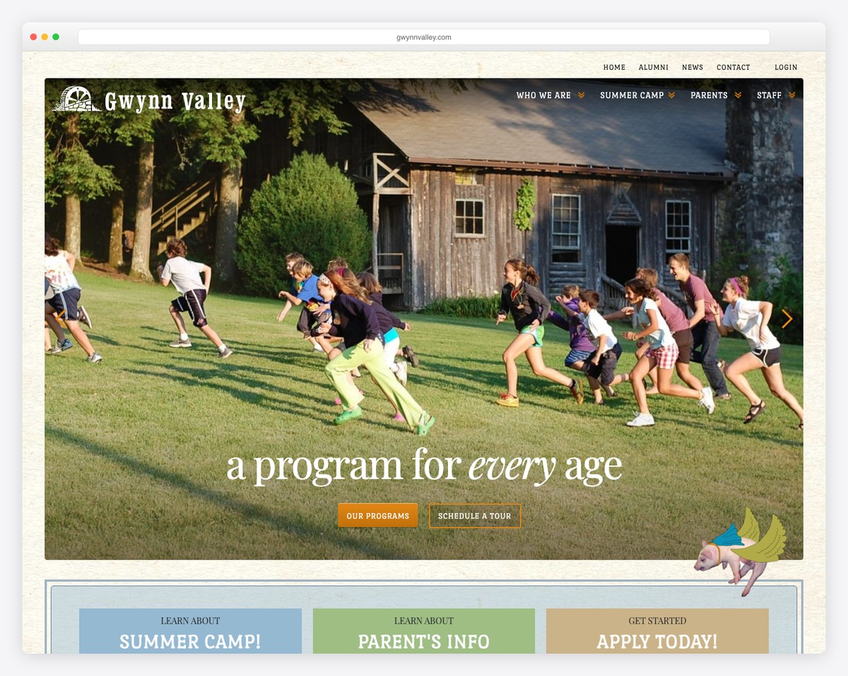 gwynn valley camp website example