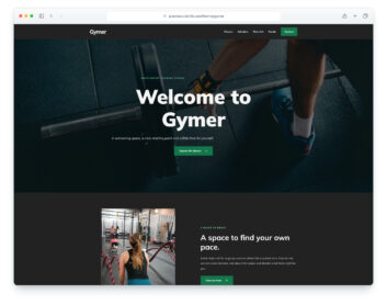 Gymer website template