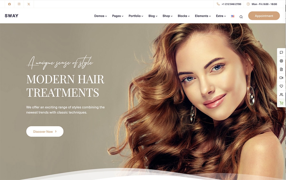 Beautiful hair salon branding and design