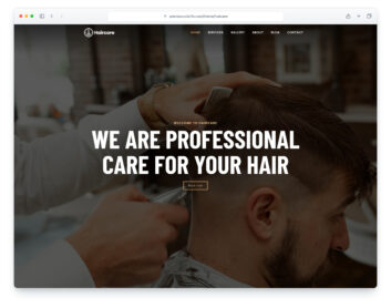 Haircare website template