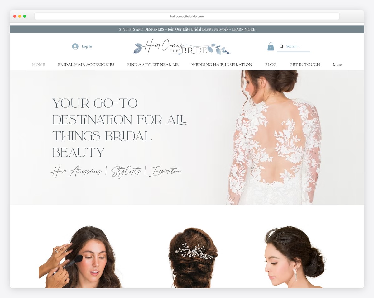 hair comes the bride website example