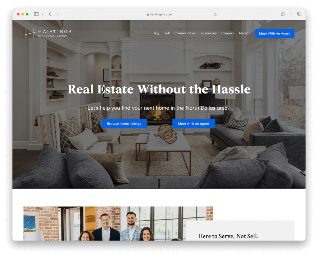 haistings real estate group squarespace website