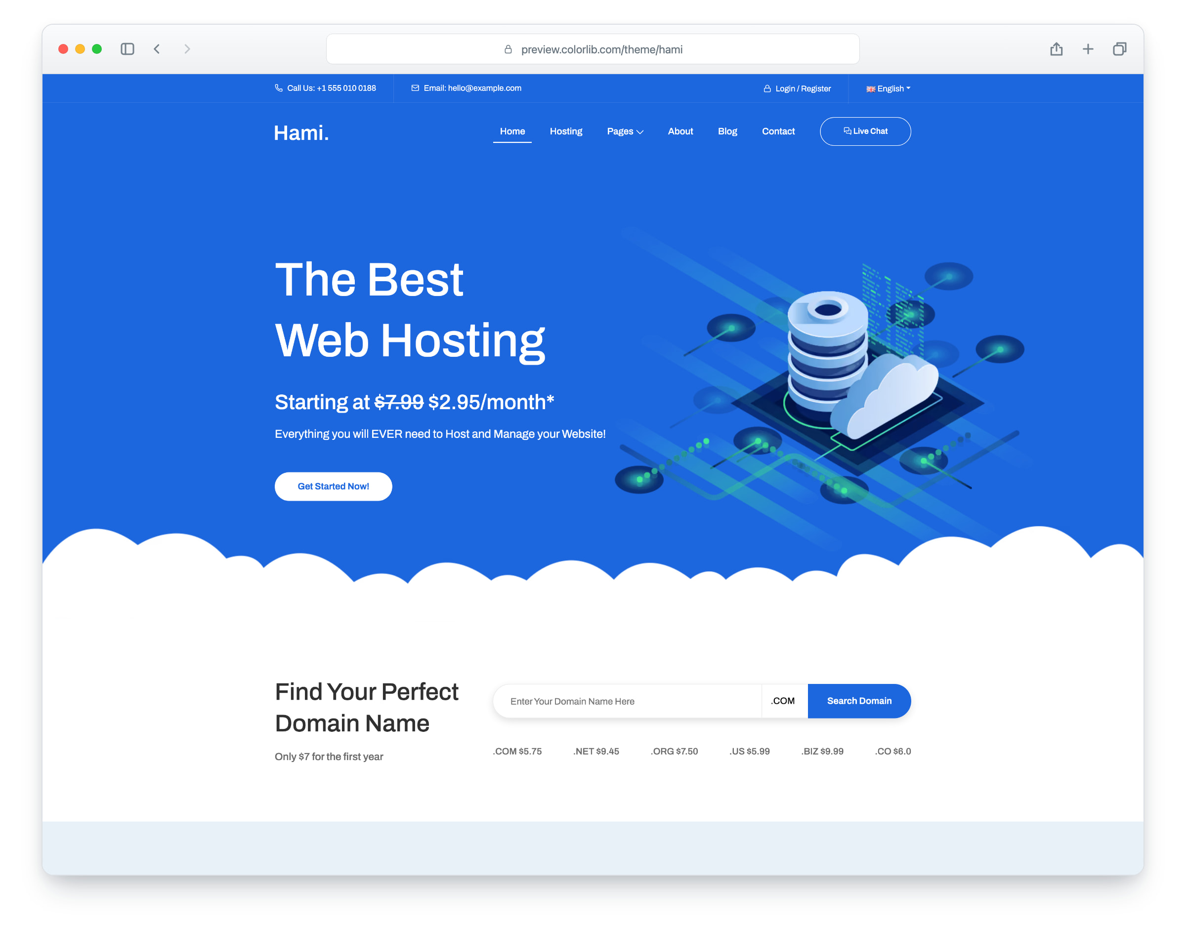 Hami website template